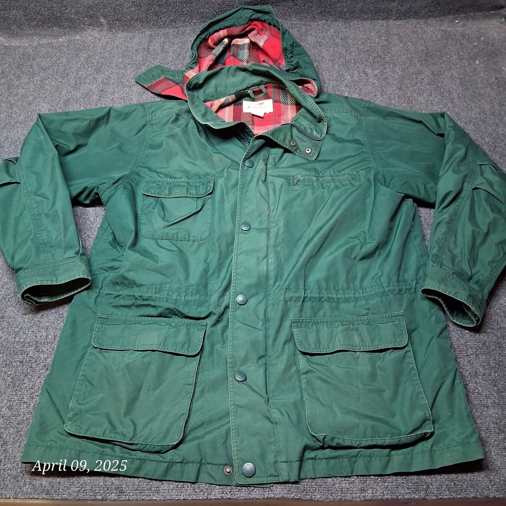VTG‎ Eddie Bauer Flannel Lined Jacket Mountain Parka Men Size XL Mid Length